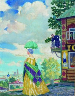 La femme du marchand sur la promenade