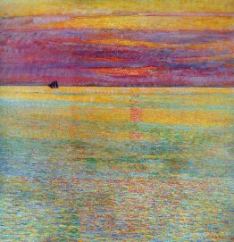 Coucher de soleil en mer