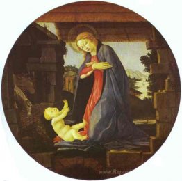 La vierge adorant l'enfant