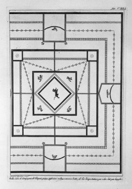 Dans la maison de Pompéi, mur de l'étage supérieur court Dell`an