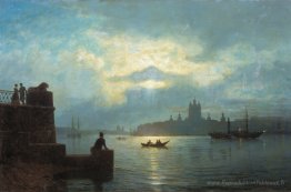 Nuit au clair de lune à Neva