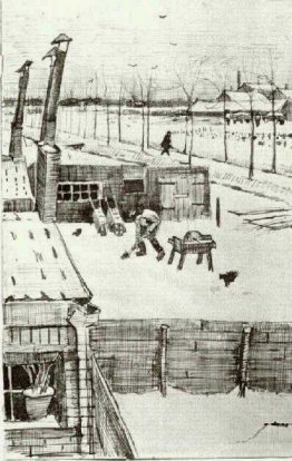Chantier enneigé