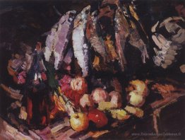 Poisson, vin et fruits
