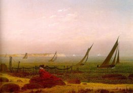 Femme sur la plage de Rugen