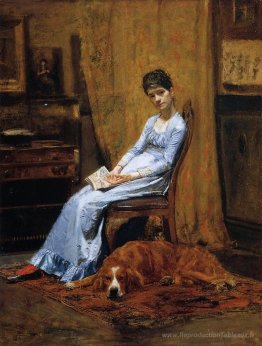 La femme de l'artiste et son chien de setter