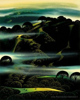 Collines drapées de brouillard