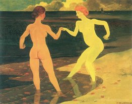 Femme avec une femme de chambre