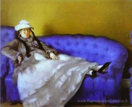 Madame Manet sur un canapé bleu