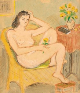 Nu dans la chaise