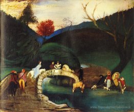 Compagnie qui passe un pont