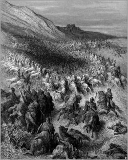 Croisés entourés de l'armée de Saladin
