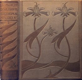 Couverture avant et colonne vertébrale de Le Morte Darthur