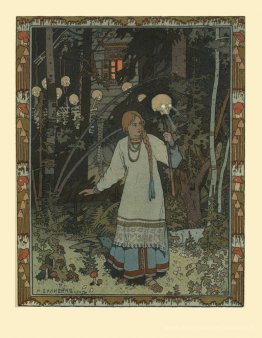 Illustration pour le conte de fées "Vasilisa The Beautiful"