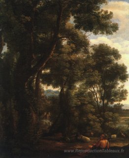 Paysage avec goatherd