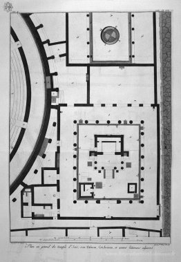 Plan général embrassant le temple d'Isis, deux théâtres, les sol