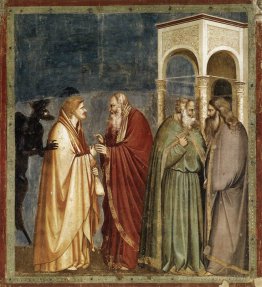 Judas recevant un paiement pour sa trahison