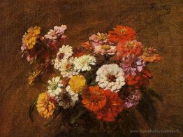 Zinnias dans un vase