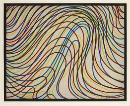 Lignes ondulées avec une bordure noire