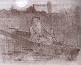 Chasseur sur le bateau