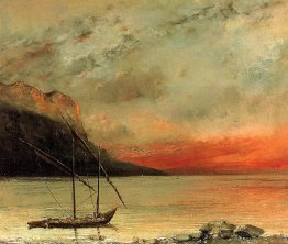 Coucher de soleil sur le lac Leman