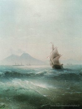 La baie de Naples. Vue du Vésuve