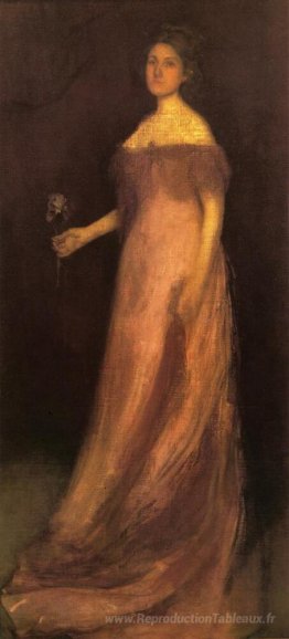 Rose et vert: l'iris - Portrait de Miss Kinsella