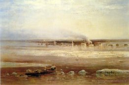 Inondation de la rivière Volga près de Yaroslavl
