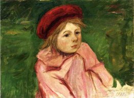 Petite fille dans un béret rouge