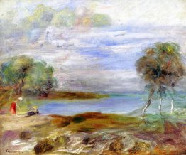 Deux chiffres au bord de l'eau