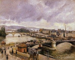 Le pont boieldieu, Rouen, effet de pluie