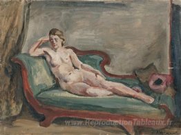 Le modèle. Sketch pour peindre une femme sur le canapé. "