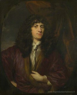 Portrait d'un homme dans une perruque noire