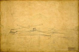 Dessin de perspective pour les Biglin Brothers tournant le pieu