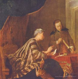 Dame scellant une lettre