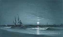 Entrée du port, clair de lune