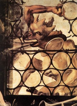 Le diable attaque la fenêtre (détail de St. Anthony l'ermite du