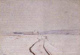 Le long de la rivière, l'hiver