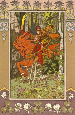 Rouge rouge. Illustration pour le conte de fées "Vasilisa The Be