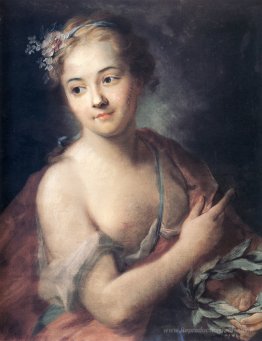 Nymphe suivie par Apollon tenant une couronne de laurier