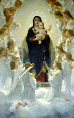 La vierge avec des anges