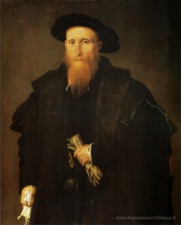 Portrait d'un gentleman avec des gants