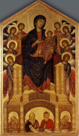 Madonna et l'enfant intronisés (Maesta)