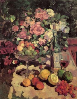 Roses, fruits, vin