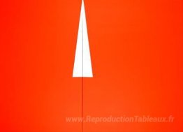 Rouge avec triangle blanc