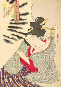 L'air froid - l'apparence de A-Fukagawa-nakamichi-geisha-of-the-