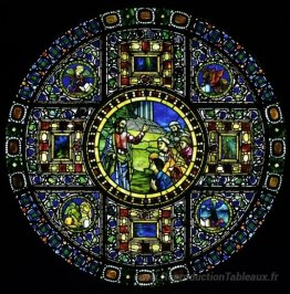 Le Christ bénisse la fenêtre des évangélistes