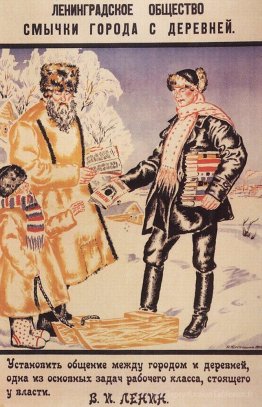 Affiche de la Leningrad Society Incurse la ville et le pays