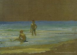 Garçons à la plage. Étude