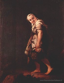 Une fille de berger avec un panier