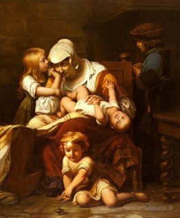 Jeune mère et ses enfants